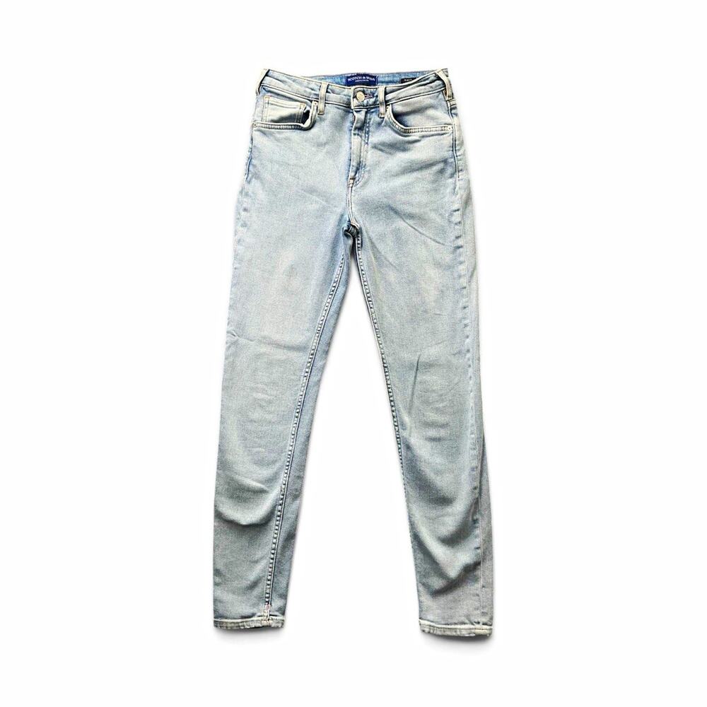 Scotch & Soda Men's Blue Light Wash Skinny Jeans Slim Fit Stretch 5-Pocket